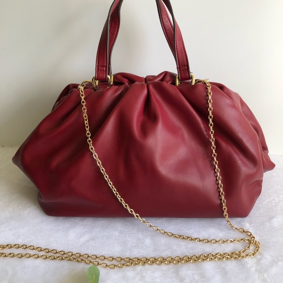INC International Concepts KJ Framed Satchel,  Berry Red - Picture 1 of 10